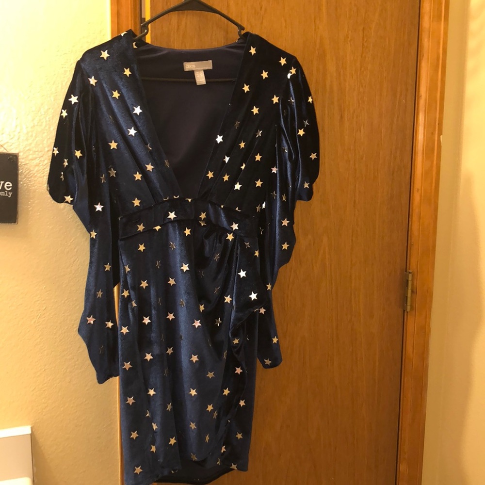 Blue mini dress